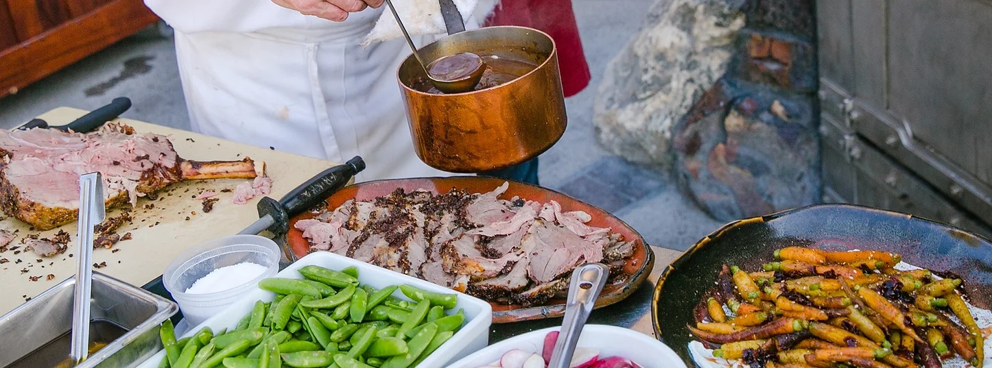 A chef preparing food